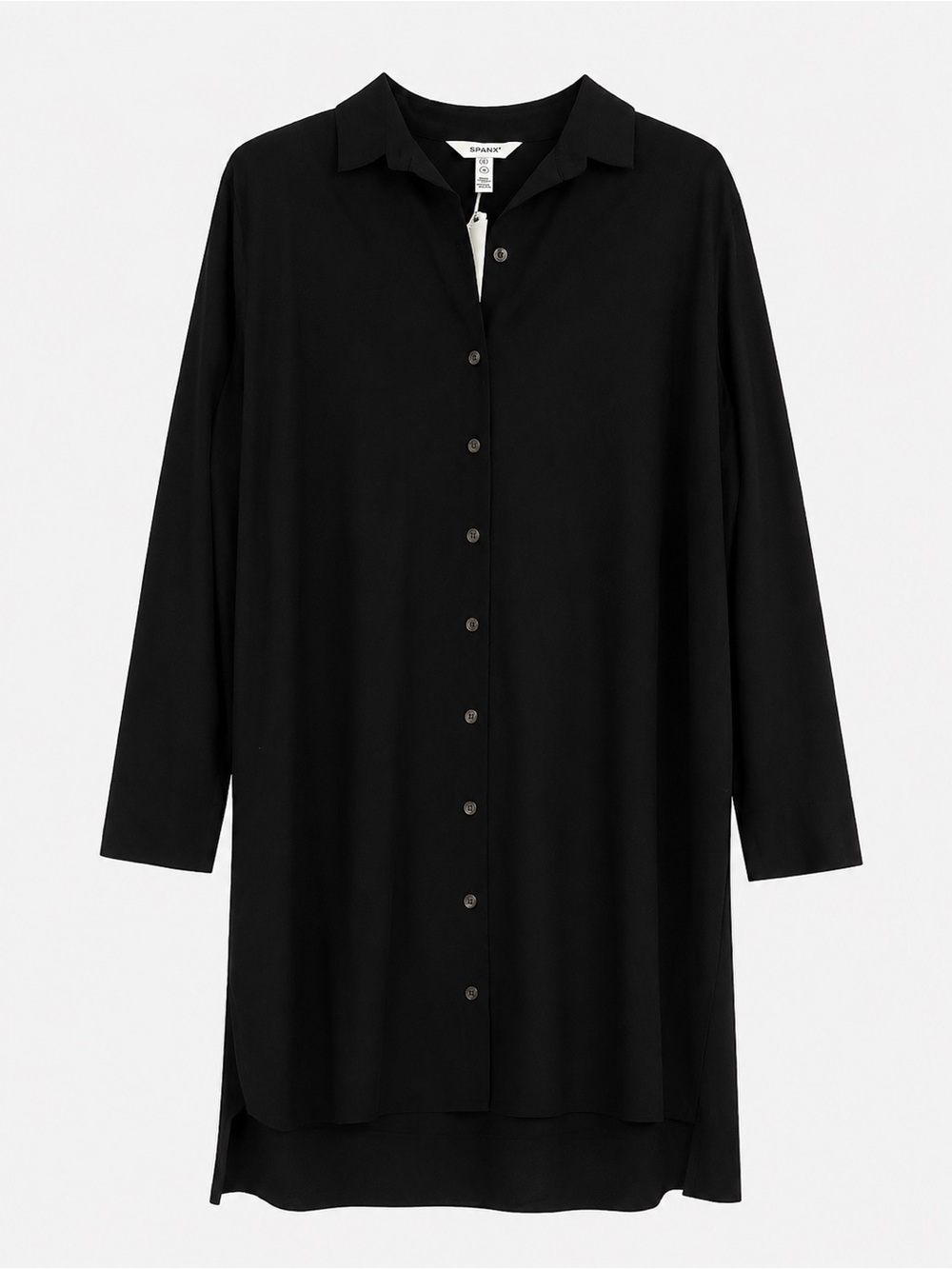 SPANX Black Button-Front Shirt Dress